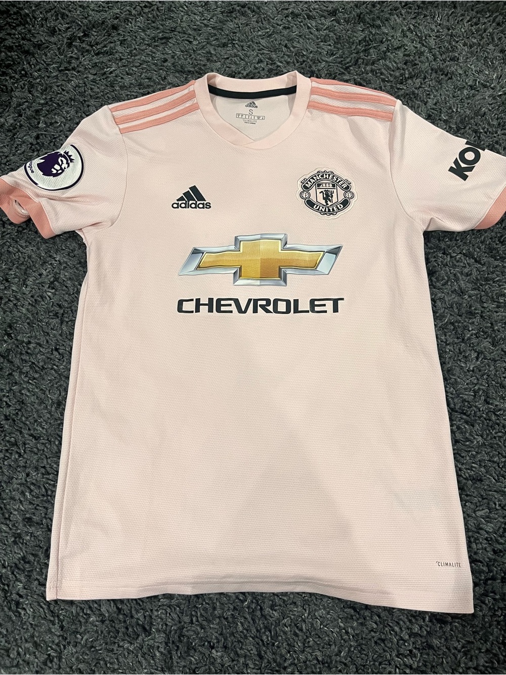 Adidas Manchester United Pink Soccer Jersey Shirt Size Small Marcus Rashford #19